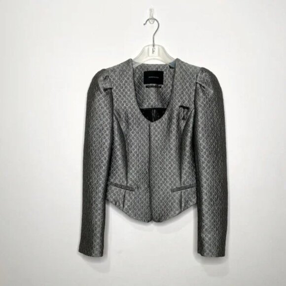 NWOT  Maison Scotch jacquard cropped blazer - Picture 1 of 7